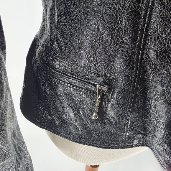 Bebe Black 100% Leather Jacket Womens Size S - Picture 6 of 12